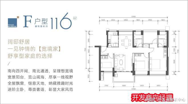 深圳桑泰山海丹华府建面约98㎡--116㎡-132152㎡户型图(图4)