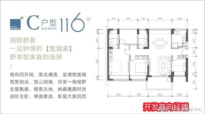 深圳桑泰山海丹华府建面约98㎡--116㎡-132152㎡户型图(图3)