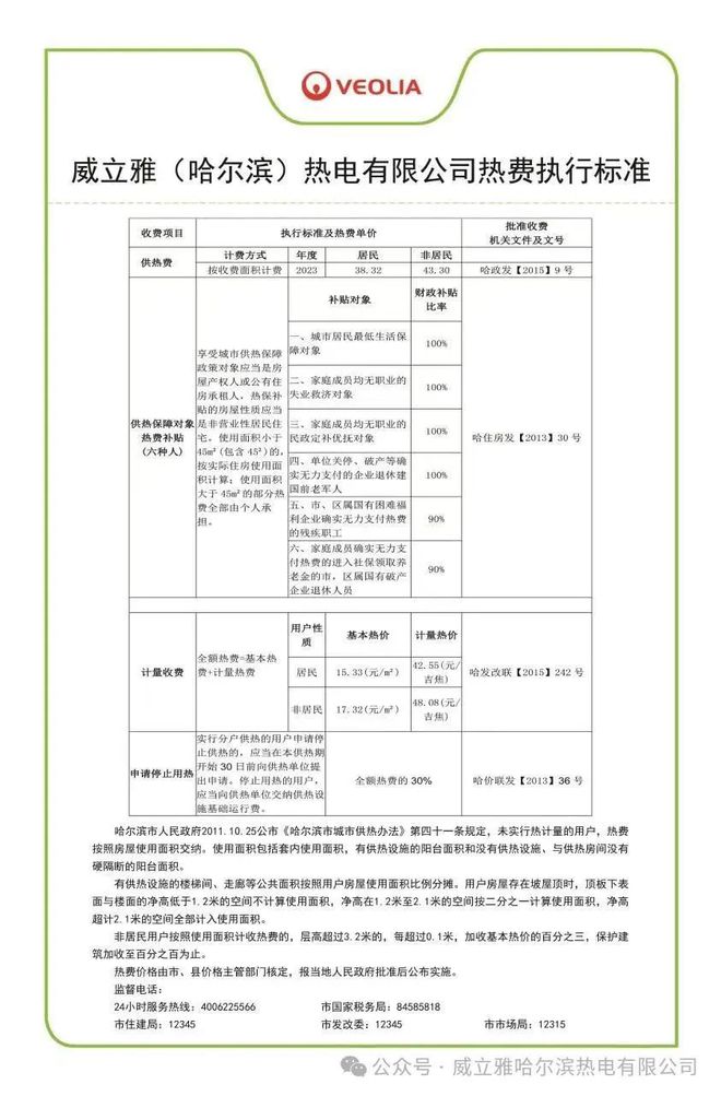 哈尔滨集中供暖温度及缴费标准