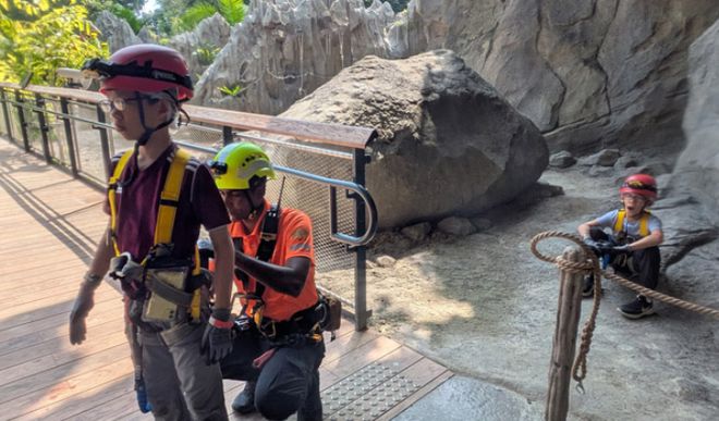 实拍曝光！新加坡极其罕见的洞穴攀岩！(图5)