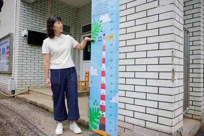 密云这所小学开学前保留洪水水位线！(图4)