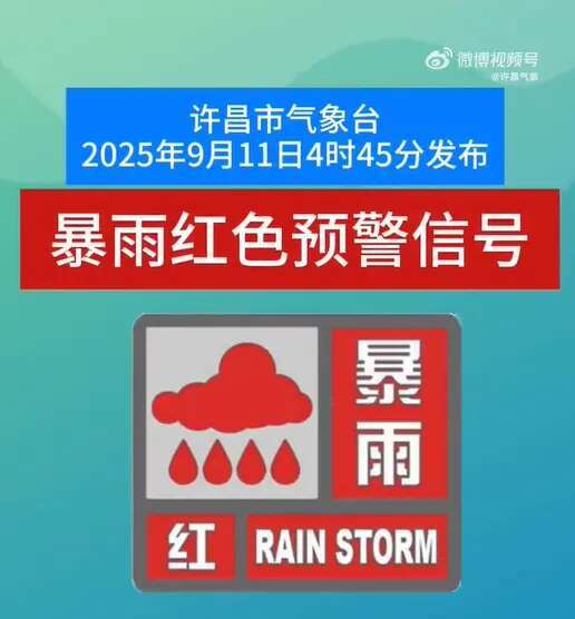 青年早新闻 许昌今晨发布红色预警郑州提醒市民非必要不外出(图1)