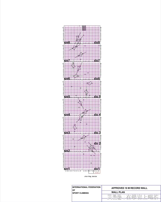 标准速度攀岩墙的规格与岩点布局详解。